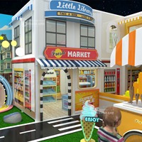 Équipement de jeu d'imitation commercial personnalisé pour enfants : Hôpital, Station de Police, Salon de Beauté, Aire de Jeux Intérieure en Bois, Métal et Plastique pour FEC