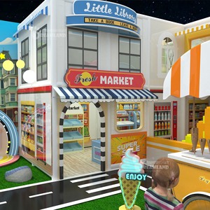 Equipo de Juegos Infantiles Personalizado para Interiores, con Temática de Ciudad, Pizzería, Clínica Veterinaria y Teatro, para FEC - Product Image 3
