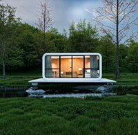 Maison préfabriquée en acier de haute qualité, écologique, imperméable, type Apple Cabin Container, structure en acier durable, maison modulaire
