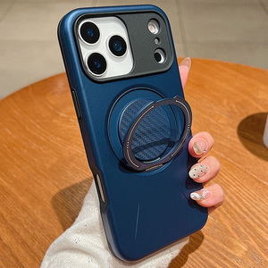 MOQ 500 resistente 360 °   Funda para teléfono con soporte giratorio para Apple <span class=keywords><strong>iPhone</strong></span> 18 17 16 15 Plus, funda magnética con anillo magnético. - Product Image 3