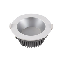 Plafonnier LED anti-éblouissement encastré, réflecteur conique profond, dissipateur thermique en aluminium moulé sous pression, blanc, adapté au bureau