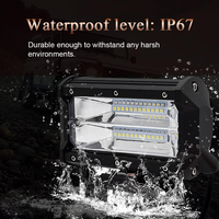 Barre lumineuse LED tout-terrain 72W 5 pouces, faisceau spot et large, pour ATV, Lada 4x4, camion, UAZ, éclairage de conduite LED auto 12V 24V