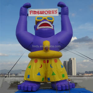 Gorille gonflable en PVC personnalisé en usine, contrôle automatique, utilisation facile pour la publicité extérieure et la décoration des concessionnaires automobiles - Product Image 2