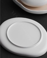 Frans design, hoogwaardig wit servies, geïnspireerd op wit buiten en grijs binnen, hoofdgerechten verkrijgbaar tegen groothandelsprijzen.
