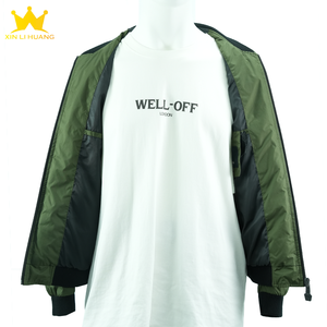 Blouson bomber <span class=keywords><strong>matelassé</strong></span> pour homme, col montant, fermeture éclair, <span class=keywords><strong>vert</strong></span>, chaud, décontracté, rembourré pour l'hiver - Product Image 4