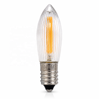 Ampoule LED à filament C6 E10 8-55V 0.2W pour pont de bougies suédoises, bougies Riffelkerzen et arche de bougies de Noël