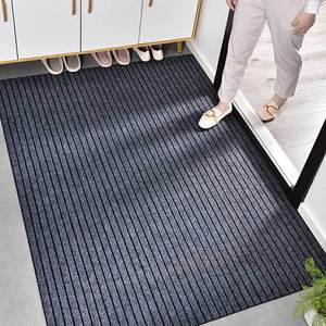 Tapis de <span class=keywords><strong>porte</strong></span> carré à rayures en élastomère thermoplastique absorbant et antidérapant, <span class=keywords><strong>d</strong></span>écoupable, pour l'<span class=keywords><strong>entrée</strong></span> de la maison, tapis de sol complet - Product Image 1