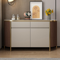Buffet réglable en bois massif de luxe et léger, peinture de cuisson pour la maison, armoire de séparation de porte d'entrée, armoire de salon