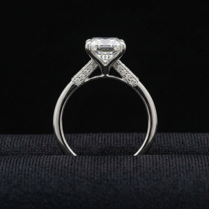 Anillo de Compromiso y Boda Clásico de Platino con Diamantes, Certificado IGI, Lujoso, Elegante, Sencillo, con Aspecto Brillante, Regalo para Mujer - Product Image 3