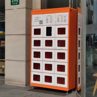 Auto commande ramassage refroidissement mart casier alimentaire livraison intelligente électronique en acier réfrigéré casiers alimentaire colis casier intelligent