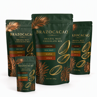 Sachet Doypack Premium en chocolat au lait et pistache, mat, avec fermeture éclair, qualité alimentaire, pour emballage de chocolat