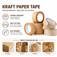 Ruban adhésif en papier kraft biodégradable imprimé sur mesure, ruban d'emballage acrylique haute adhérence pour la fermeture de cartons, OEM