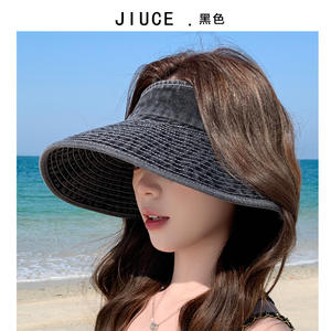 Niche Senior Sense lavé Denim vide <span class=keywords><strong>chapeau</strong></span> haut de forme petit <span class=keywords><strong>livre</strong></span> rouge blogueur grand pare-soleil mode <span class=keywords><strong>d</strong></span>écontractée pour enfants marée à la mode - Product Image 6