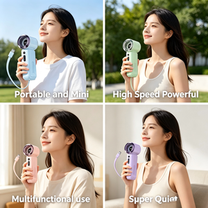 New Product Commercial Mini Cooler <b>Fan</b> Blue Rechargeable <b>Hand</b> <b>Held</b> <b>Fan</b> - Product Image 5