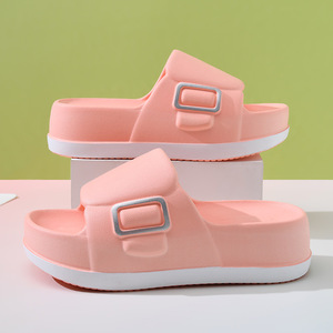 Sandales d'été pour femmes Guru en EVA, semelle épaisse, antidérapantes, respirantes, tongs de plage, blanc, rose, beige, vert clair, bout rond - Product Image 2
