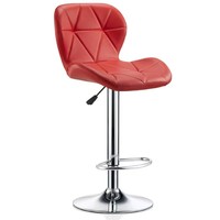 Tabouret de bar moderne réglable pour la maison Chaise haute confortable en cuir synthétique avec dossier pour cuisine Salle de sport Salon avant
