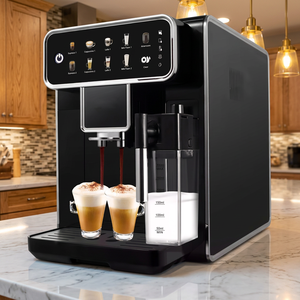 Espresso <b>Machine</b> Large LCD Screen Stainless Steel Preheating Plate Cafe Use Auto Cleaning New Arrival Manufacturer Supply - Product Image 1