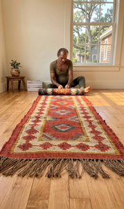 Southwestern Geometric Boho Wool Jute <b>Runner</b> <b>Rug</b> Handwoven Tribal Carpet Accent for Bedroom Living Room Hallway Entryway Home De - Product Image 3