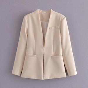 Abrigo de Primavera para Mujer, Tallas XS-L, Nueva Línea, Color Sólido, Elegante, Sin Botones, Estilo Casual, con Bolsillos, Tipo <span class=keywords><strong>Blazer</strong></span> - Product Image 6