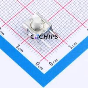 GT-TC158A-H0575-L1 Tactile Switch Through hole Switch Single Pole Single Throw Round Button 1.6N Right Angle Insert - Product Image 1