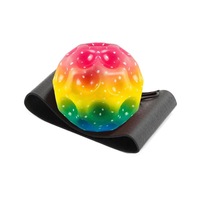 Balle élastique de poignet style pierre de lune, jouet de force de poignet pour jeunes, gadget anti-ennui, matériau PU lumineux, unisexe
