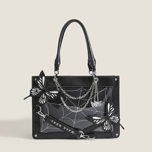 Y2K Labyrinth farfalla Spider Web lettera borse a catena fai da te trasparente borsa a tracolla Lolita gotica moda Vintage - Product Image 2