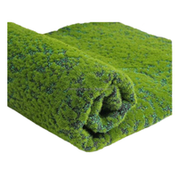 Tapis en fausse mousse plastique haute densité, gazon artificiel réaliste pour mur intérieur