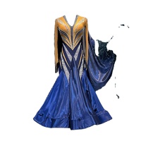 B-23213 personnalisé nouvelle robe de danse de salon Standard international robes de danse de salon de haute qualité en soie perlée à vendre