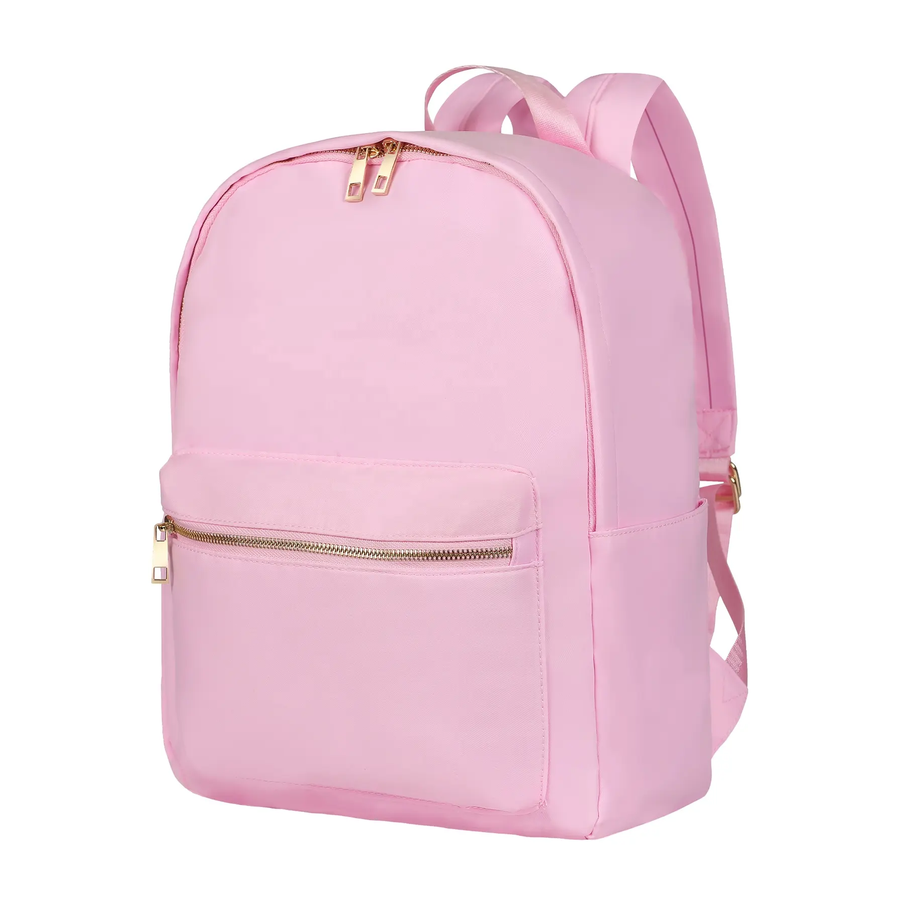 Stock Fashion Girls Travel Backpack Nylon Double Zipper Day Pack School Bag for Teens