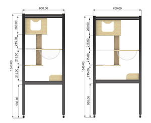 Résidence d'intérieur moderne de luxe pour animaux de compagnie Rectangle raffiné Matériaux écologiques Bois massif avec fermeture à bouton-pression pour chats et chiens - Product Image 5