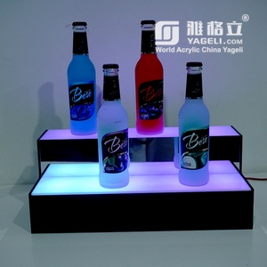 Présentoir à cocktails moderne en acrylique personnalisé de luxe avec LED multicolores et télécommande - Product Image 2