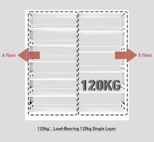 Deposito Design moderno nero bianco ferro grande alto soggiorno ufficio biblioteca scuola cubo metallo libreria libreria - Product Image 4