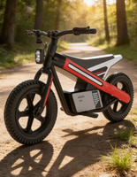 Motocicleta Eléctrica Infantil ZEEK T5Kids, Motor sin Escobillas de 24V 300W, Neumático Inflable de 14 Pulgadas, Encendido con Llave, Velocidad Ajustable, Música y Luces para Niños