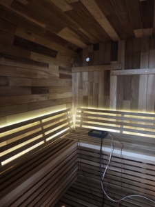 Sauna extérieur au design nordique, sauna traditionnel à vapeur humide, sauna extérieur avec porte en verre trempé - Product Image 5