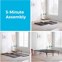 Cadre de lit moderne en métal meuble de chambre à coucher à plateforme pliante solide de taille unique pour usage domestique