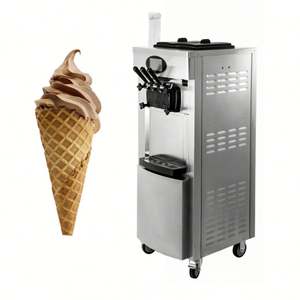 Véritable sorbetière verticale 2 + 1 saveurs et 2 compresseurs Machine à crème glacée automatique - Product Image 1