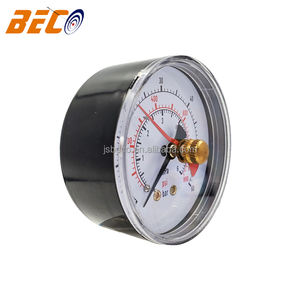 2.5 "जल दबाव परीक्षण गेज 0-60 बार अल्ट्रासोनिक बॉयलर के लिए अधिकतम दबाव मेमोरी डबल सुई दबाव गेज के साथ - Product Image 2