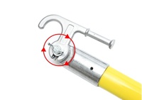 Bâton isolant télescopique triangulaire de 35 pieds pour coupure de circuit, parafoudre et isolation haute tension