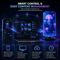 75厘米360度3D全息LED风扇圆柱工业级3D全息设备，带WiFi应用程序控制，2000尼特，1536x768 Dpi