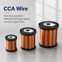 Fil en cuivre massif plaqué aluminium (CCA) de 0,18 mm, 5 kg/bobine, haute conductivité, câble électrique bimétallique, faisceau de câblage