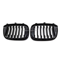 Nouveau gril de maille de ligne unique de calandre de rein avant d'ABS noir brillant pour X4 G02 X3 G01 G08 2018-2021