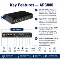 Ordinateur NXP I.MX 8M Plus Edge AI 40 TOPS Ara240 PC industriel sans ventilateur avec 8 Go de RAM pour la vision industrielle et l'usine intelligente en stock