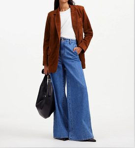 Blazer en daim surdimensionné à un bouton pour femme – Veste en cuir caramel vintage, vêtement d'extérieur décontracté et professionnel haut de gamme pour l'automne et l'hiver - Product Image 4