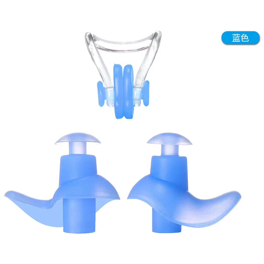 Blue: Earplugs and nose clips (boxed)
