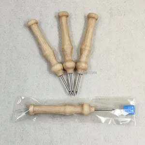 나무 자수 펀치 바늘 세트, DIY 공예용 바늘 스레더가있는 대형 펀치 바늘, 펀치 바늘 - Product Image 2