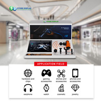 LCD 10 pouces annonce acrylique favorisant le présentoir pour le centre commercial de magasin de détail et la salle d'exposition avec fonction d'animation