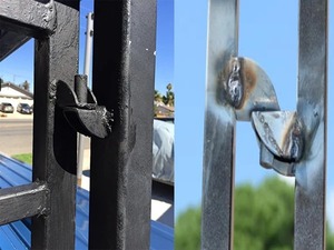 Charnières de porte robustes <span class=keywords><strong>à</strong></span> <span class=keywords><strong>souder</strong></span>, dimensions multiples, 1/2 pouce mâle et femelle, type aile de chauve-souris - Product Image 6