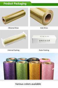 ビニールシート上のフレックスアイロンロールビニールテキスタイルグリッターHTV熱伝達ビニール衣類Tシャツ - Product Image 6