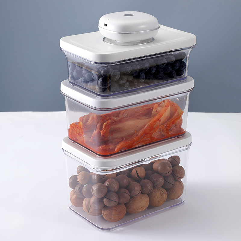 Manual Vacuum Jar With One-Button Vacuum Pump, Airtight Food Cereal