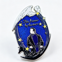 Badge en émail personnalisé en métal avec impression UV, motif œil de chat, pour collection de fans et cadeaux, vente en gros